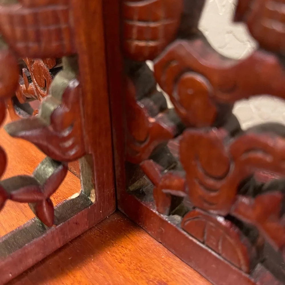 Ornate Wooden two sided shelf